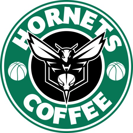 Charlotte Hornets Starbucks Coffee Logo vinyl decal